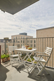 York Folding Table - White