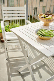 York Folding Table - White