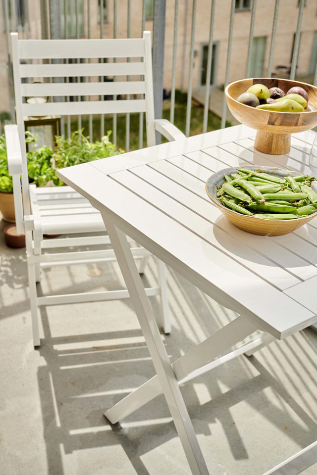 York Folding Table - White