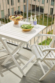 York Folding Table - White