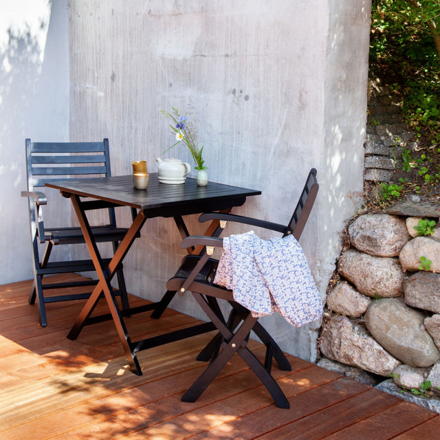 York Folding Table - Black