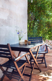 York Folding Table - Black