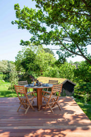 Butterfly Folding Table - Teak 110 cm