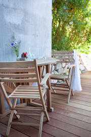 Butterfly Folding Table - Teak 110 cm