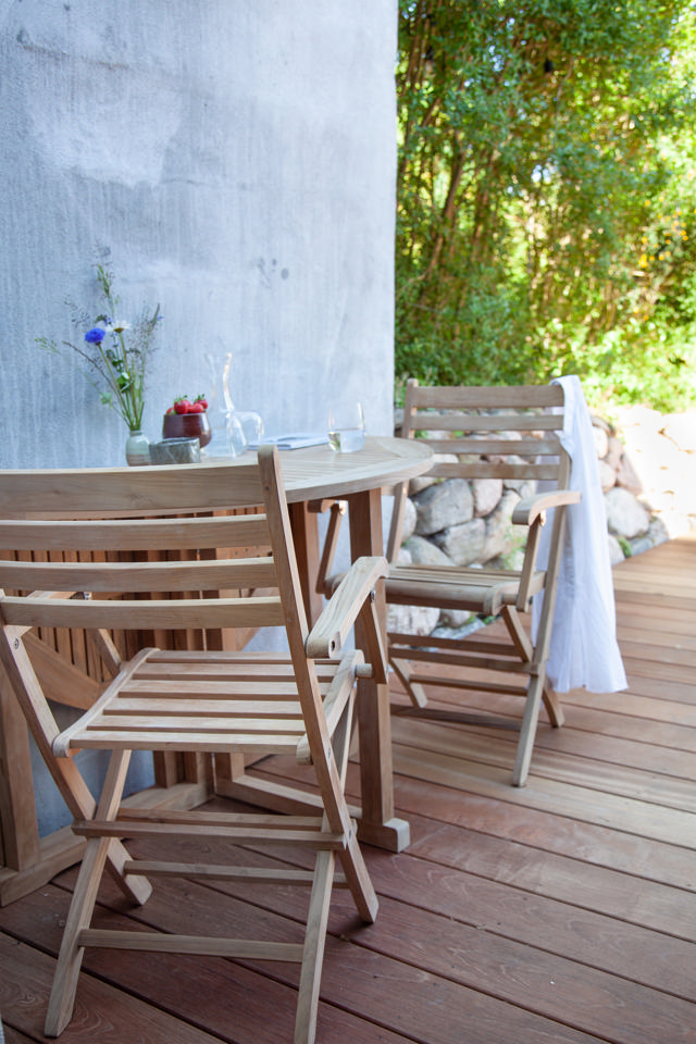 Butterfly Folding Table - Teak 110 cm