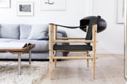 Noble Safari Chair - Bamboo & Black Leather