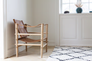 Noble Safari Chair - Bamboo & Light Brown Leather