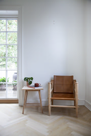 Noble Safari Chair - Bamboo & Light Brown Leather