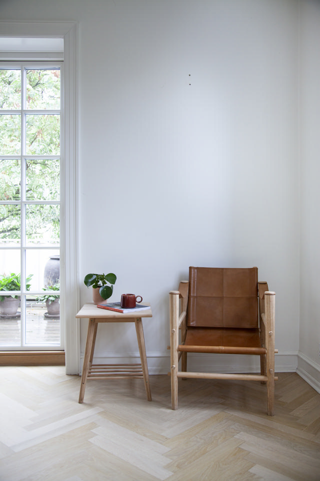 Noble Safari Chair - Bamboo & Light Brown Leather