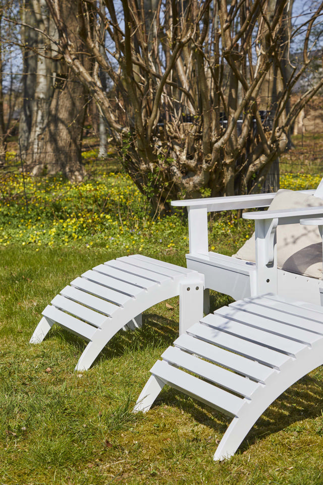 Adirondack Footstool - White