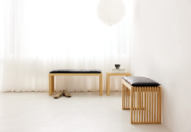 Rib Three-Seater Bench - Bamboo