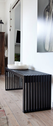 Rib Three-Seater Bench - Black