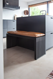 Rib Three-Seater Bench - Black