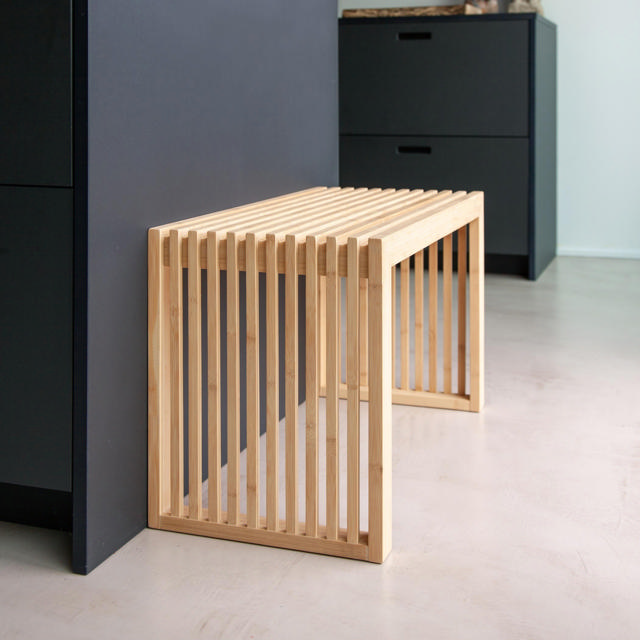 Rib Two-Seater Bench - Bamboo