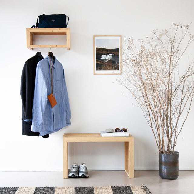 Rib Two-Seater Bench - Bamboo