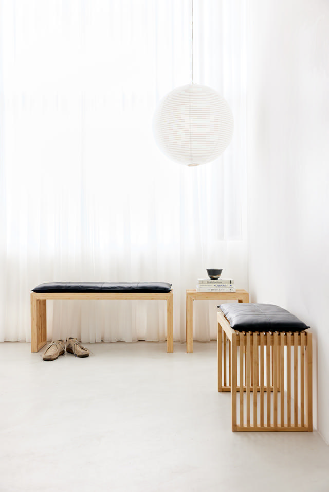 Rib Two-Seater Bench - Bamboo