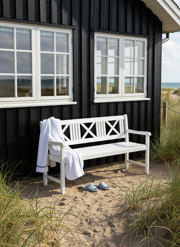 Rosenborg Three-Seater Bench - White