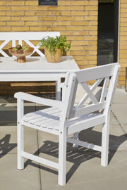 Sofiero Three-Seater Bench - White