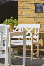 Sofiero Three-Seater Bench - White