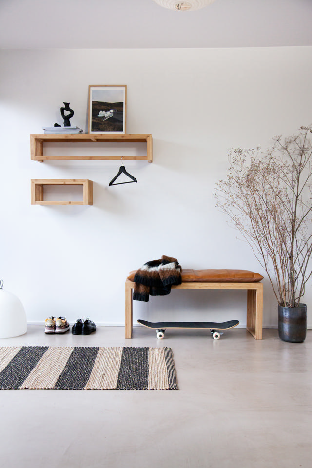 Rib Small Wardrobe Shelf - Bamboo