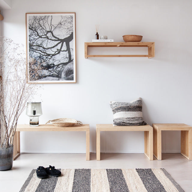  Rib Large Wardrobe Shelf - Bamboo