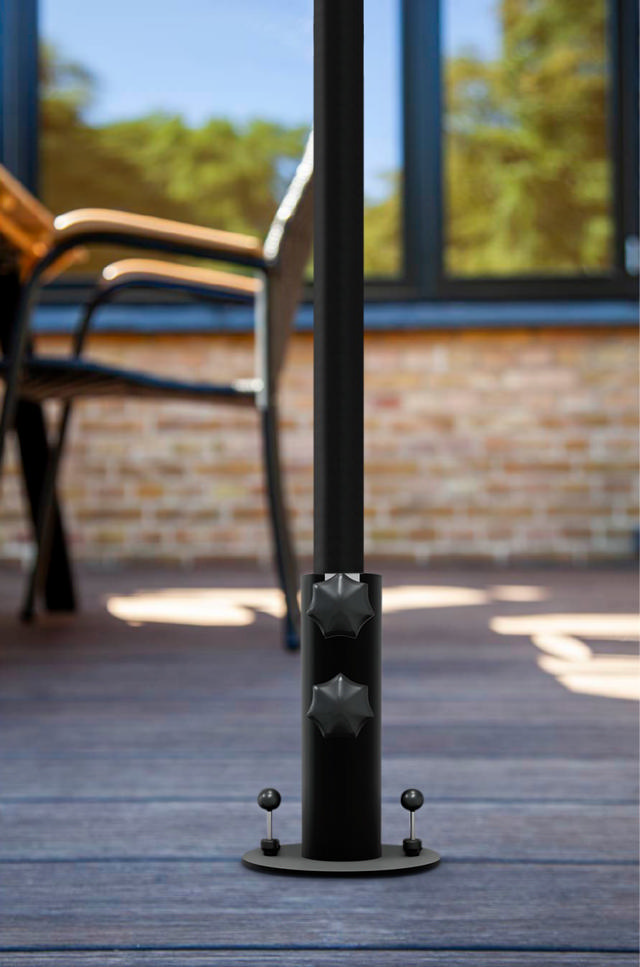 Shade Mounting Parasol Base - Black