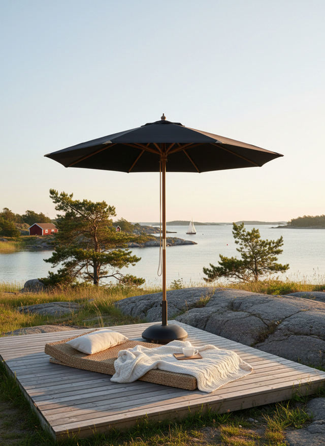 Shade Capri Parasol - Black